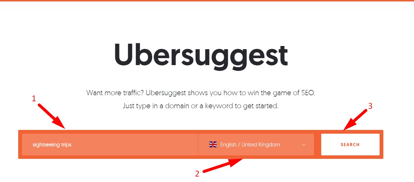 Інструмент Ubersuggest