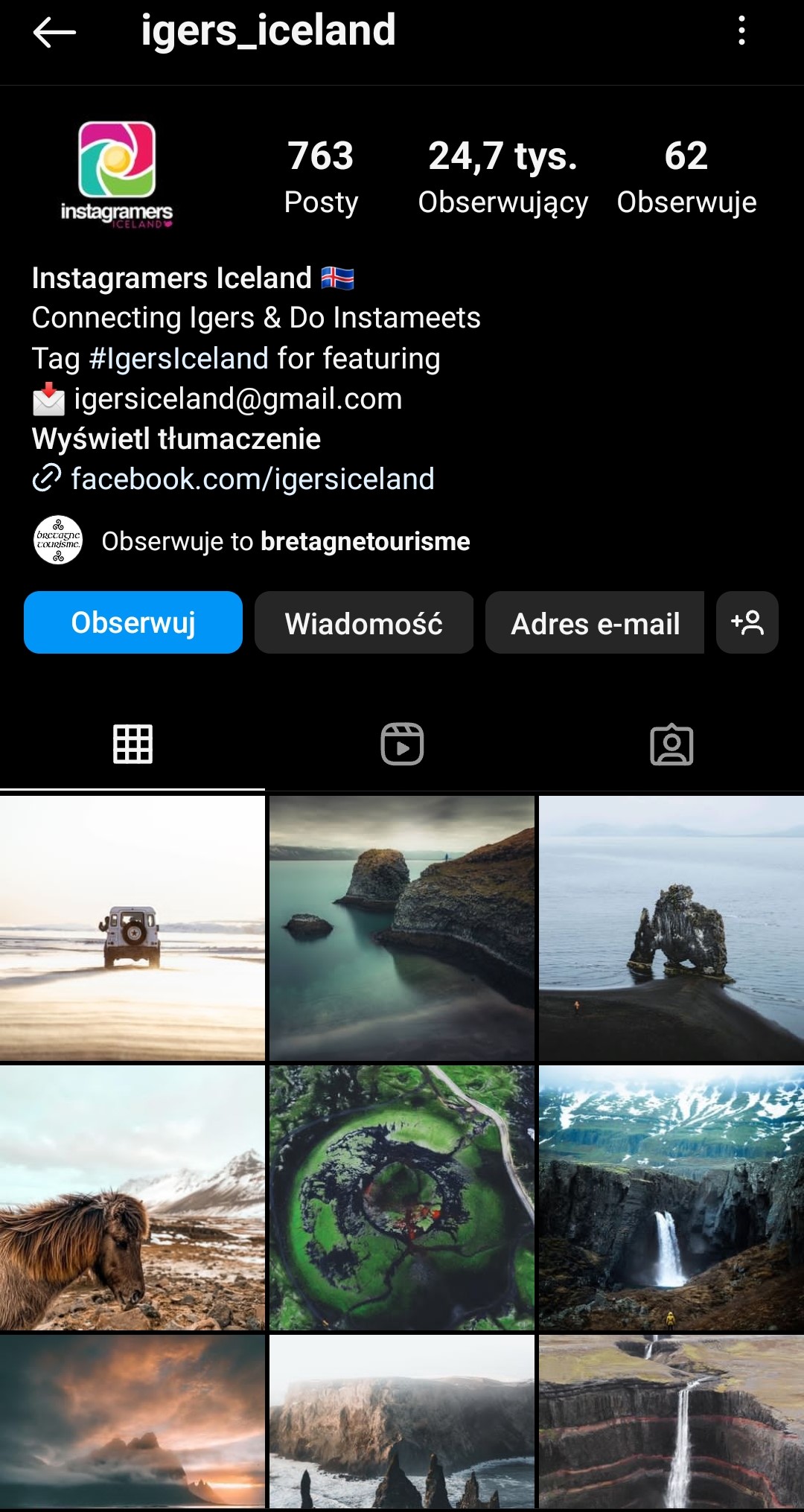 konto repostujące instagram