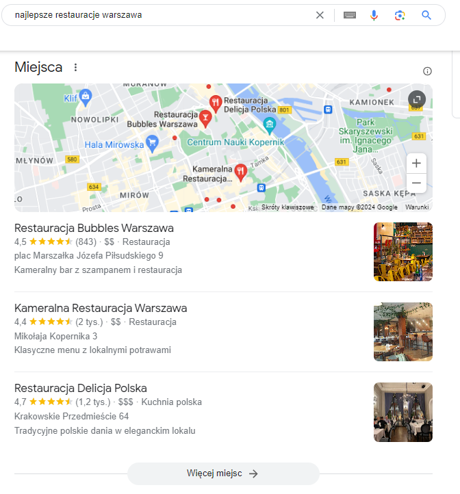 wyniki lokalne ruch organiczny