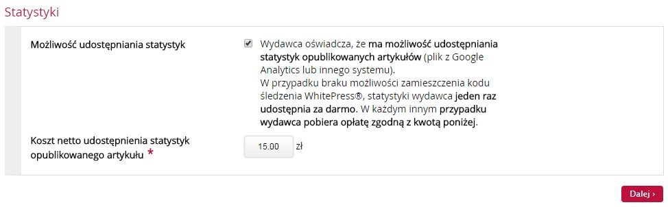 opcja udostępnienia statystyk poprzez moduł WhitePress