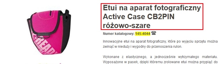 optymalizacja podstrona produktowa