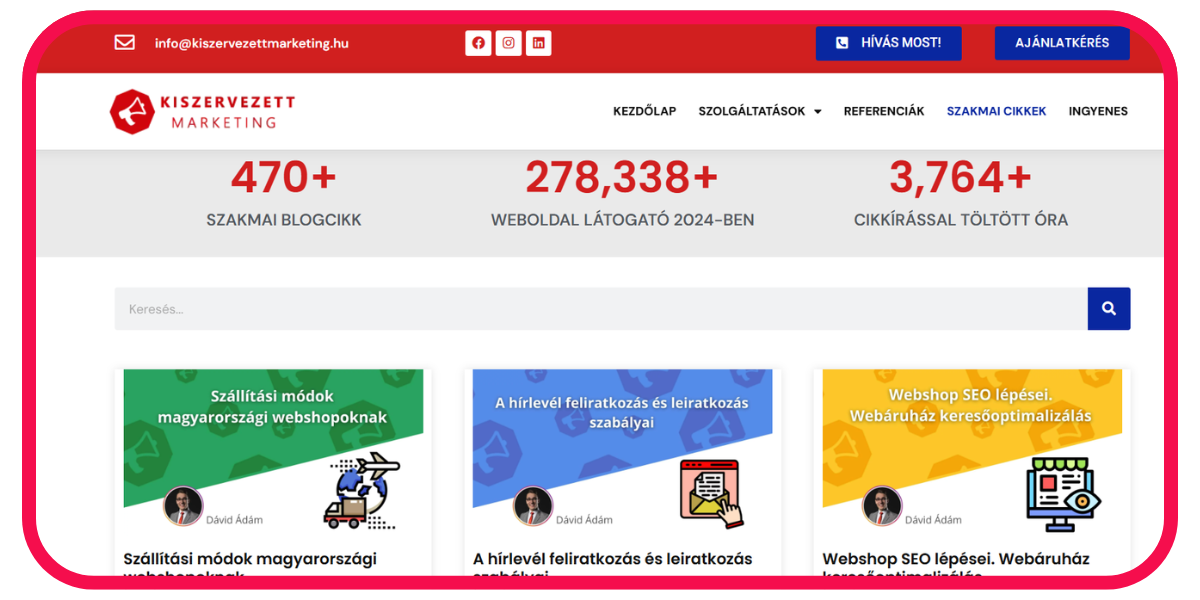 kiszervezett marketing seo blog