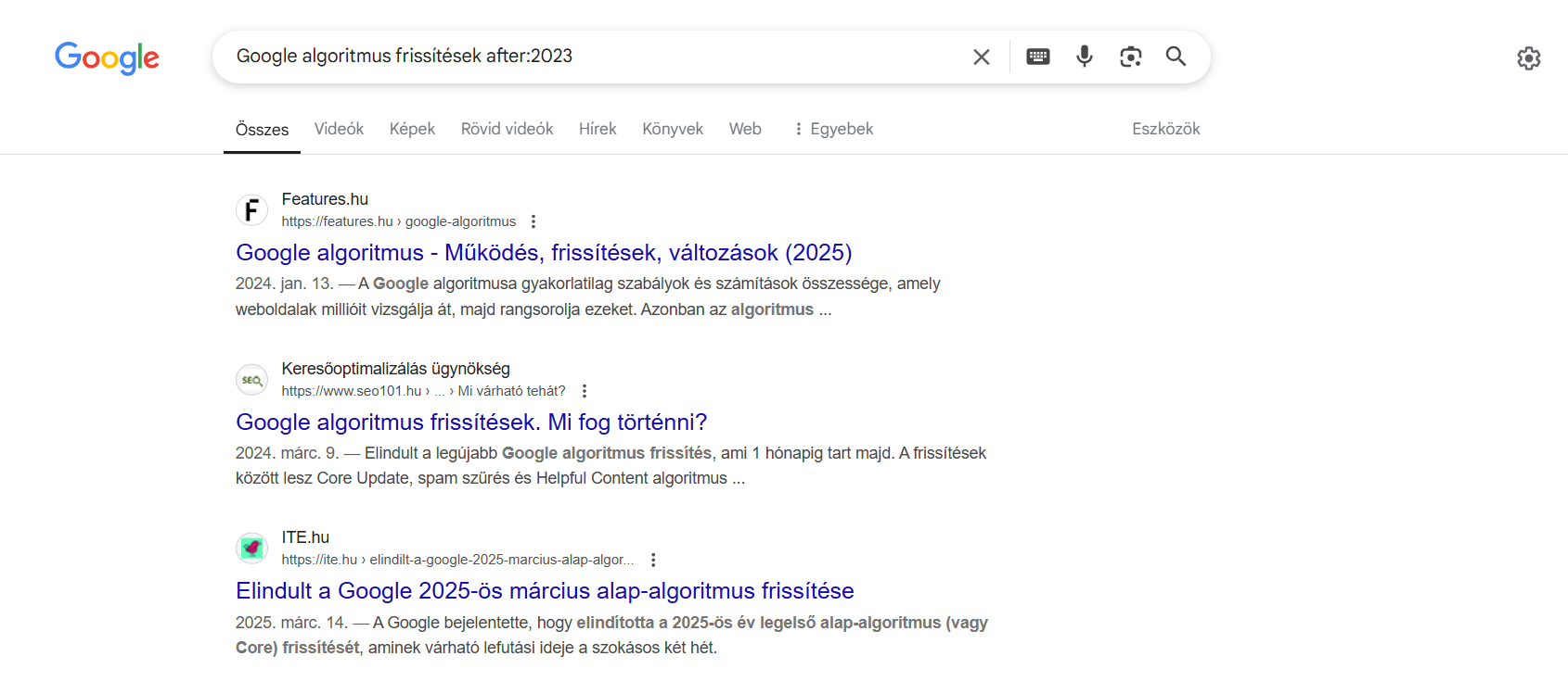 after google operátor