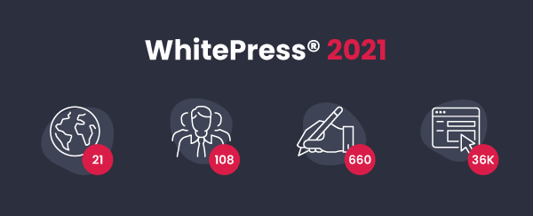 A WhitePress 2021-es éve számokban