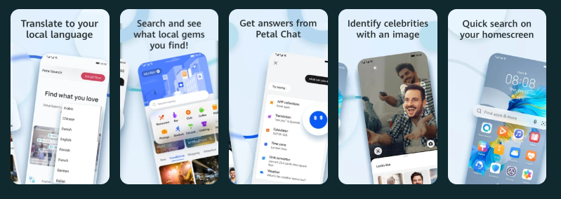 Petal Search -&nbsp;screeny promocyjne aplikacji