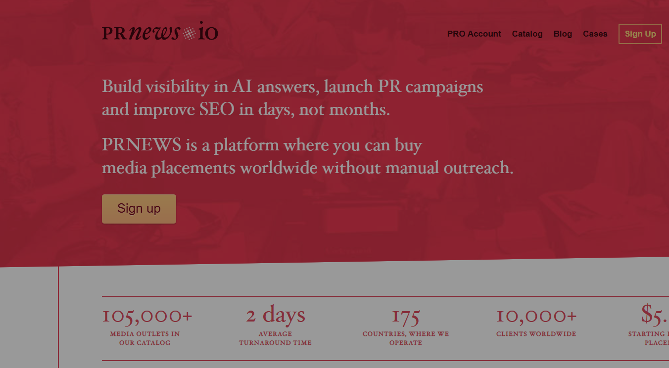 PRnews.io - screen