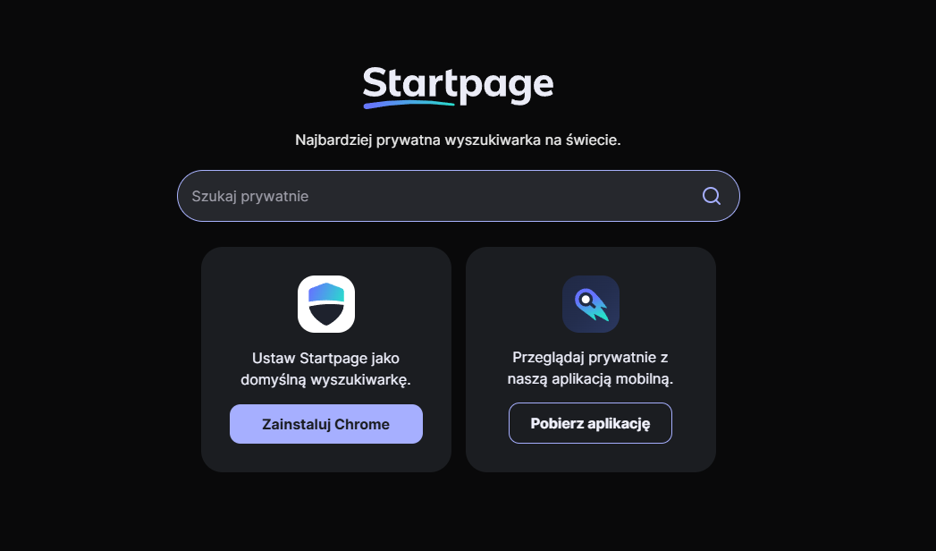 Screen z&nbsp;wyszukiwarki StartPage