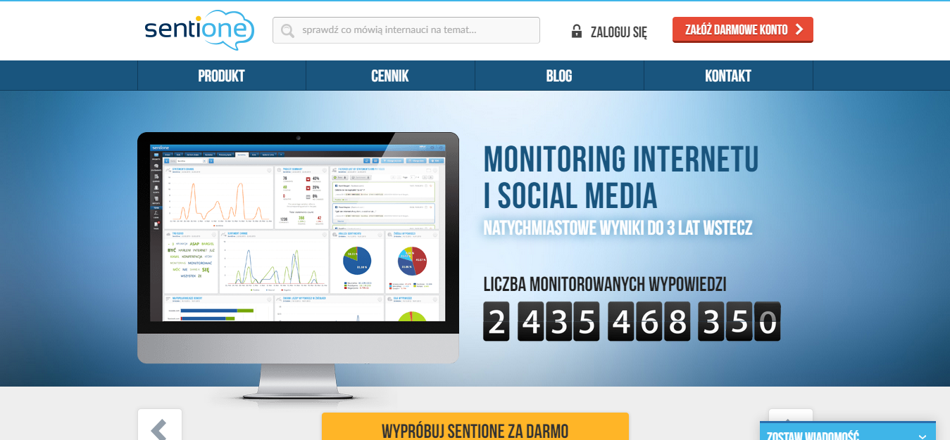 monitoring intrernetu - sentione