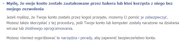 ochrona zaatakowanego konta Facebook