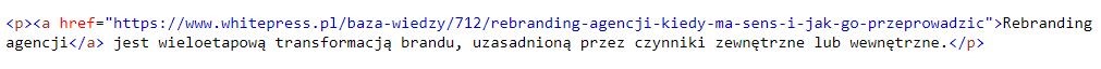 Struktura URL - anchor text