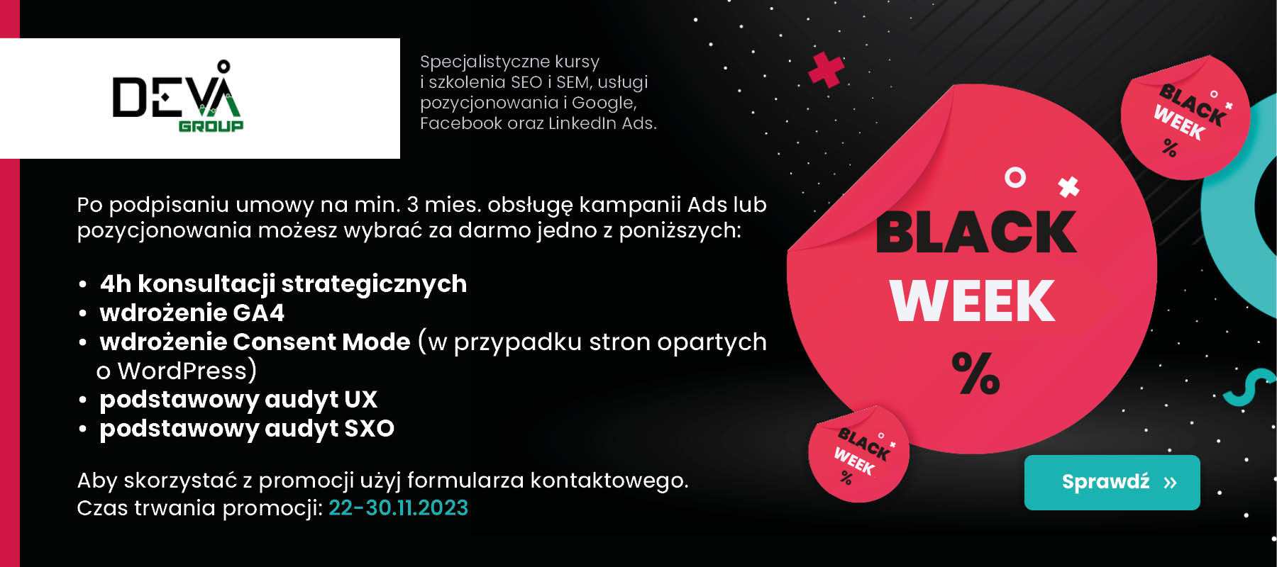 Deva Group promocja na Black Week 2023