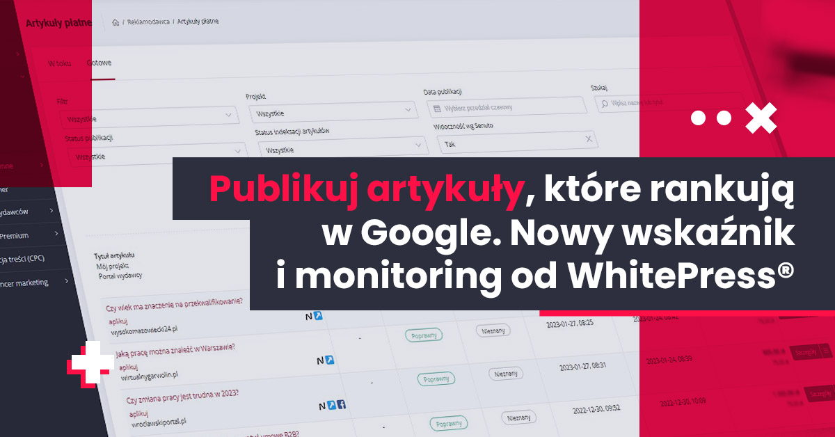 Nowy wskaźnik i monitoring od WhitePress