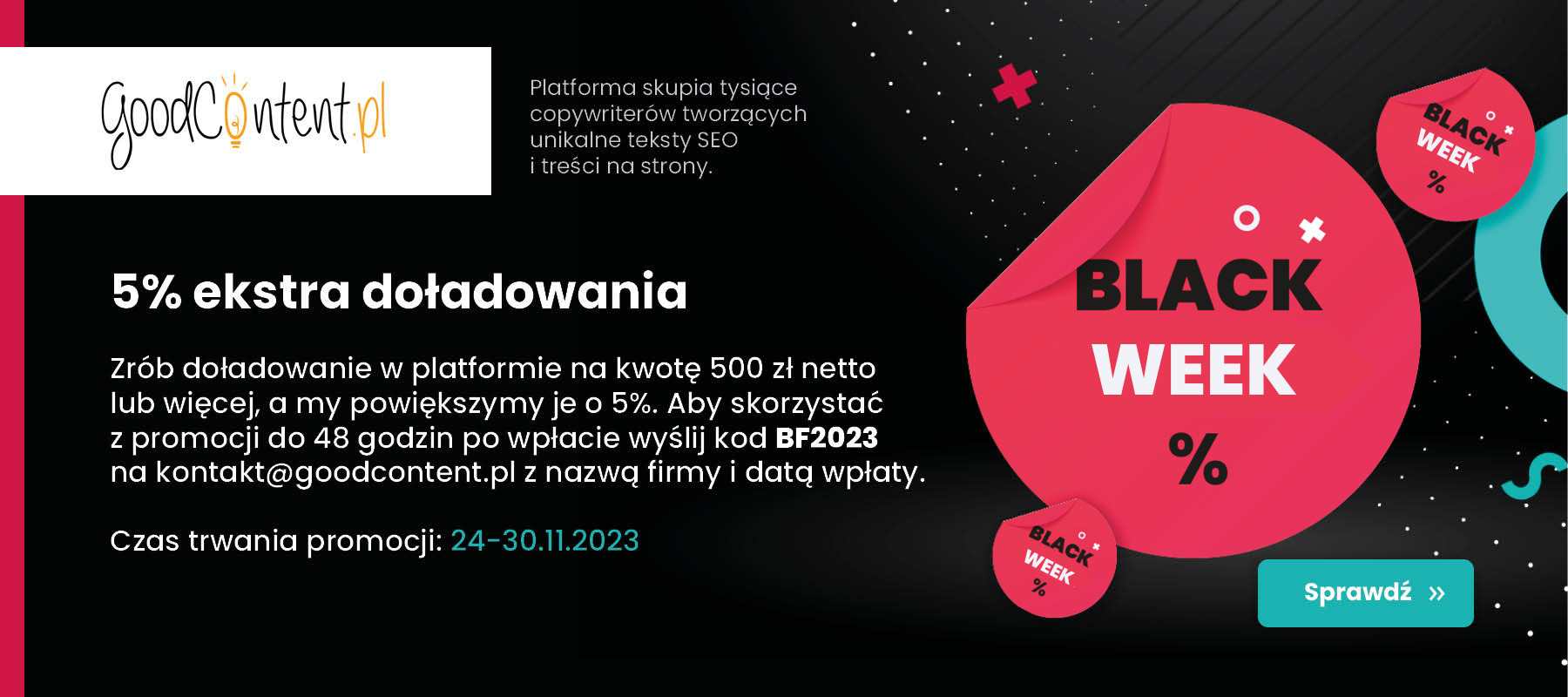 Promocja GoodContent Black Week 2023