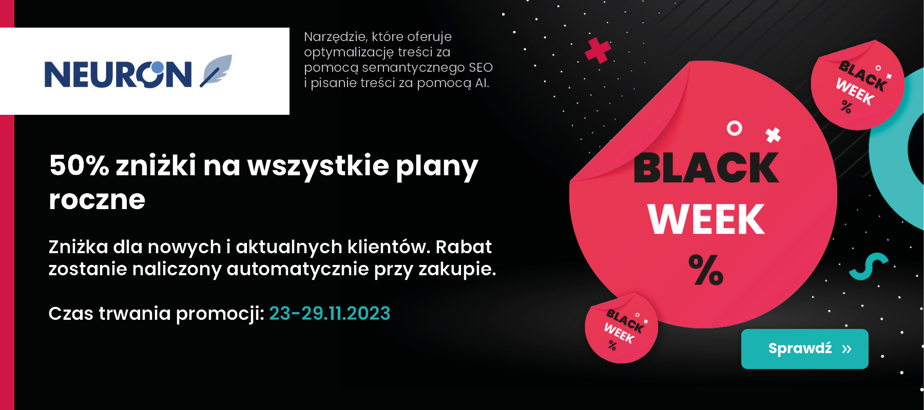 NeuronWriter promocja na Black Week 2023