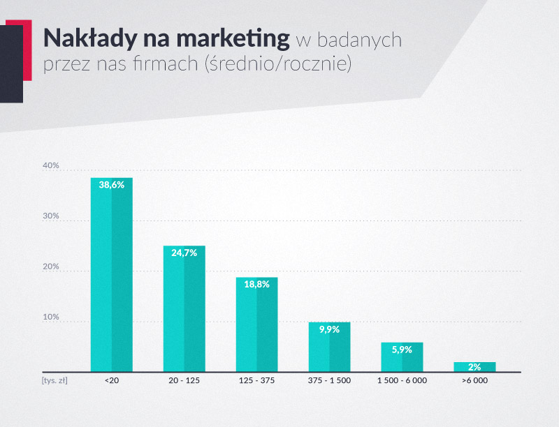 Nakłady na marketing w badanych firmach