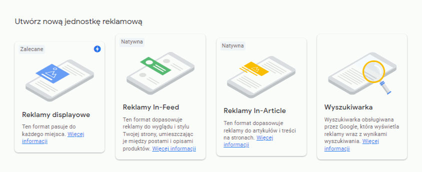 Jednostki reklamowe Google Adsense