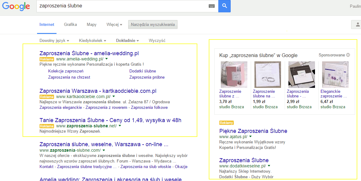 Wielu reklamodawców na frazę: zaproszenia ślubne