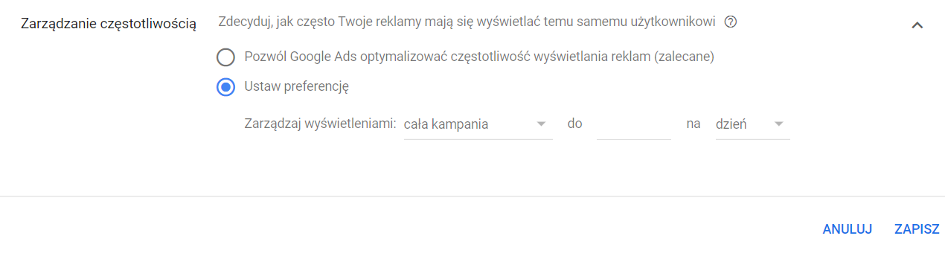 zarządzanie częstotliwością