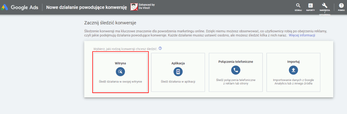 Tworzenie nowego działania powodującego konwersję