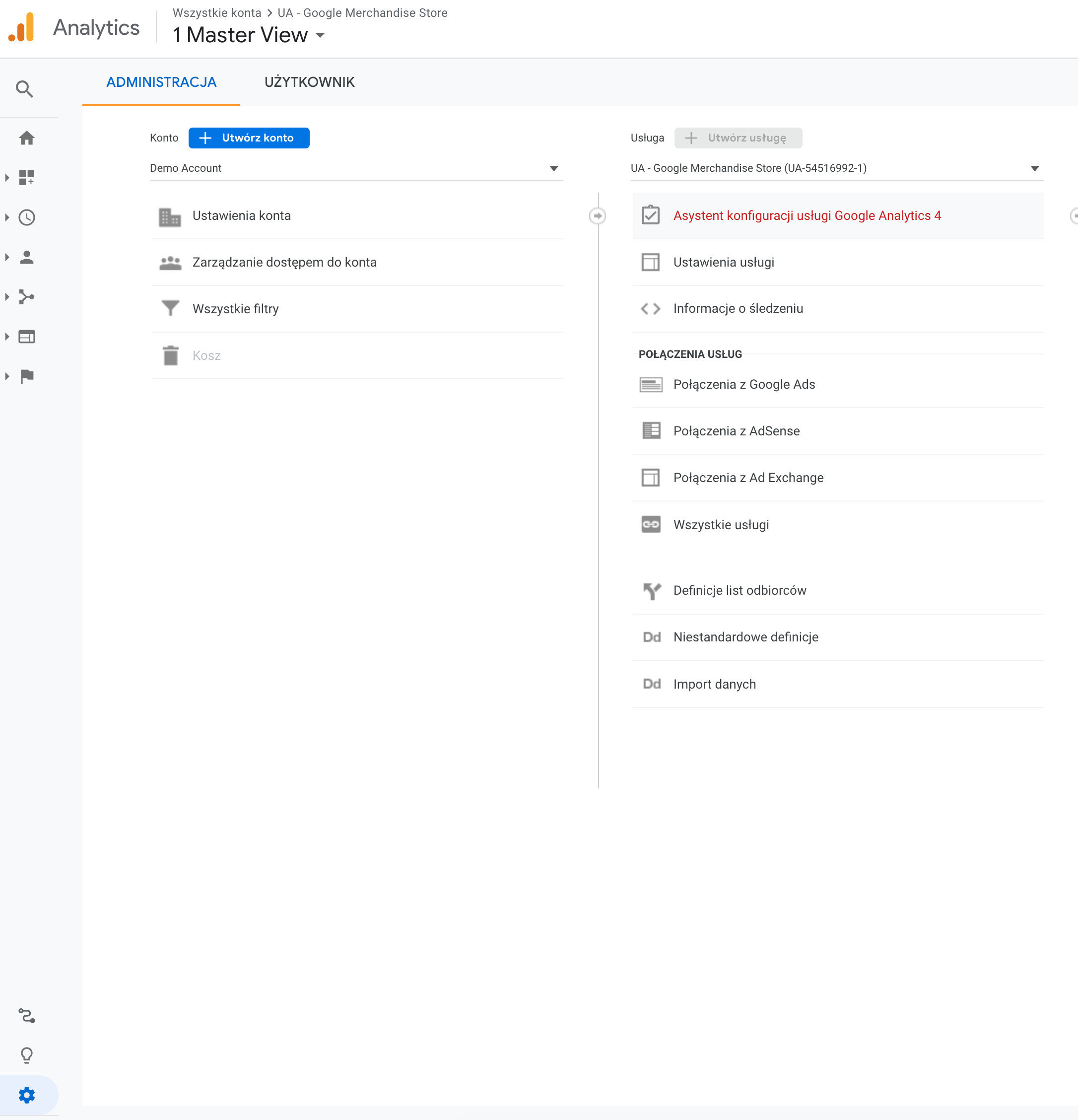 administracja google analytics 4