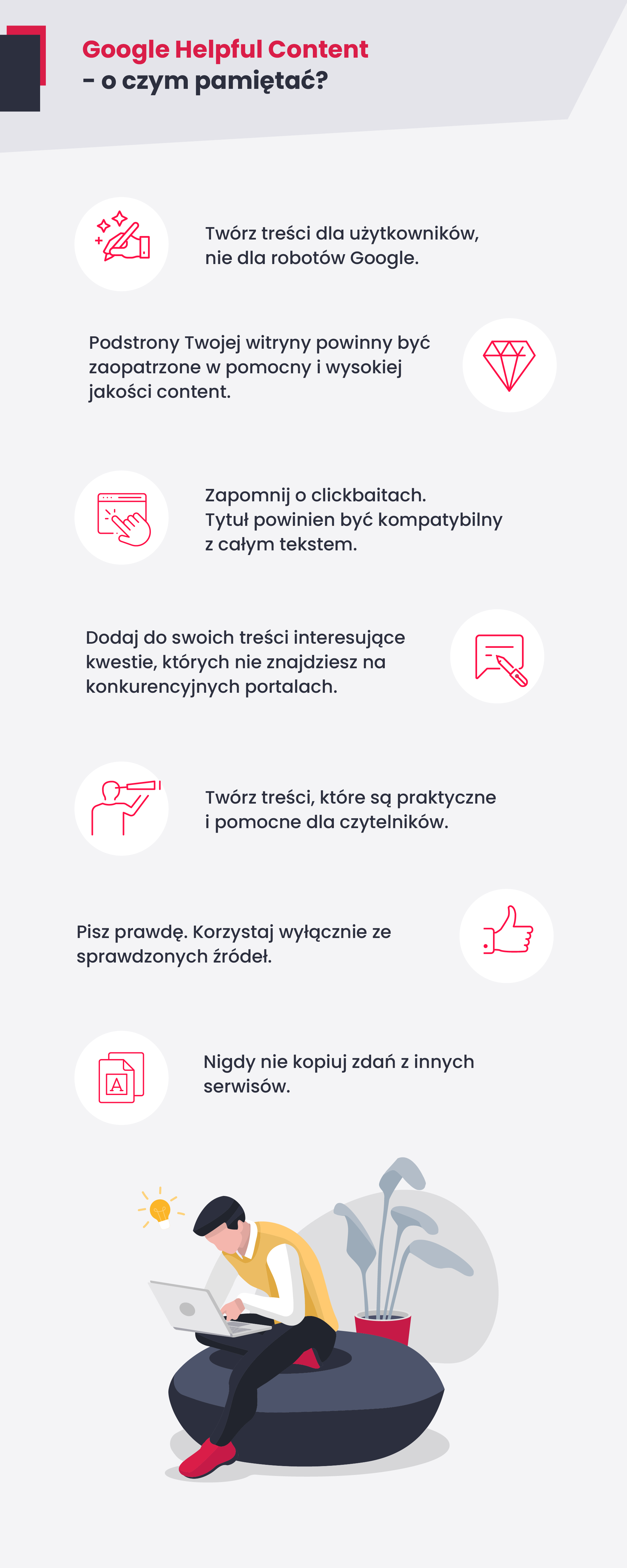 Najważniejsze informacje dot. Google Helpful Content i implementacji zmian treści na stronach internetowych