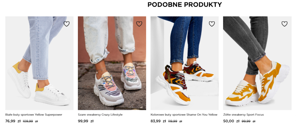 Proponowanie podobnych produktów w sklepie DeeZee.