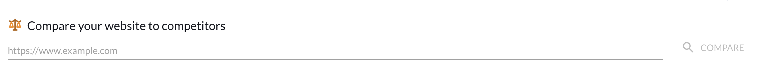 Compare your website to competitors