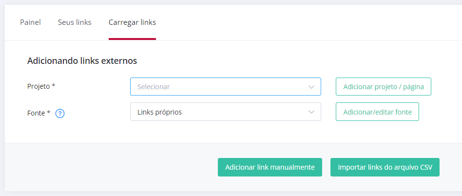 Envio de link externo