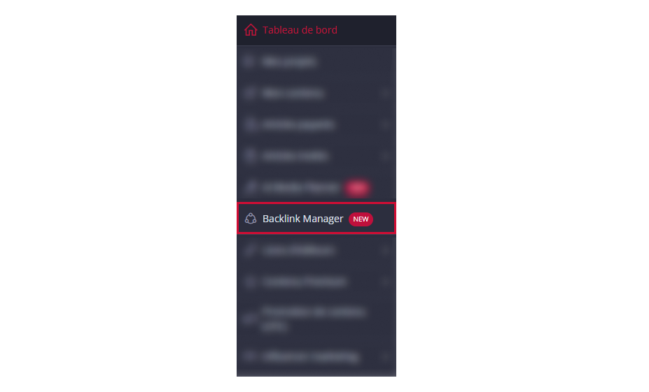 Backlink Manager in Platform