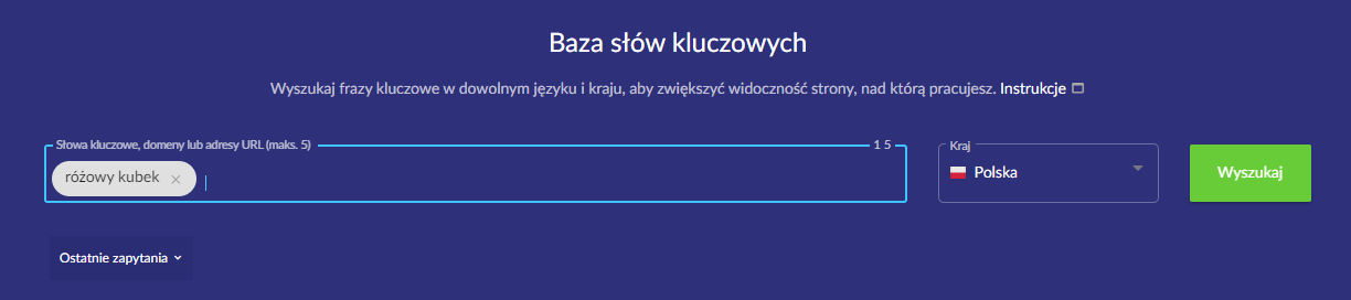 Baza słów kluczowych Senuto