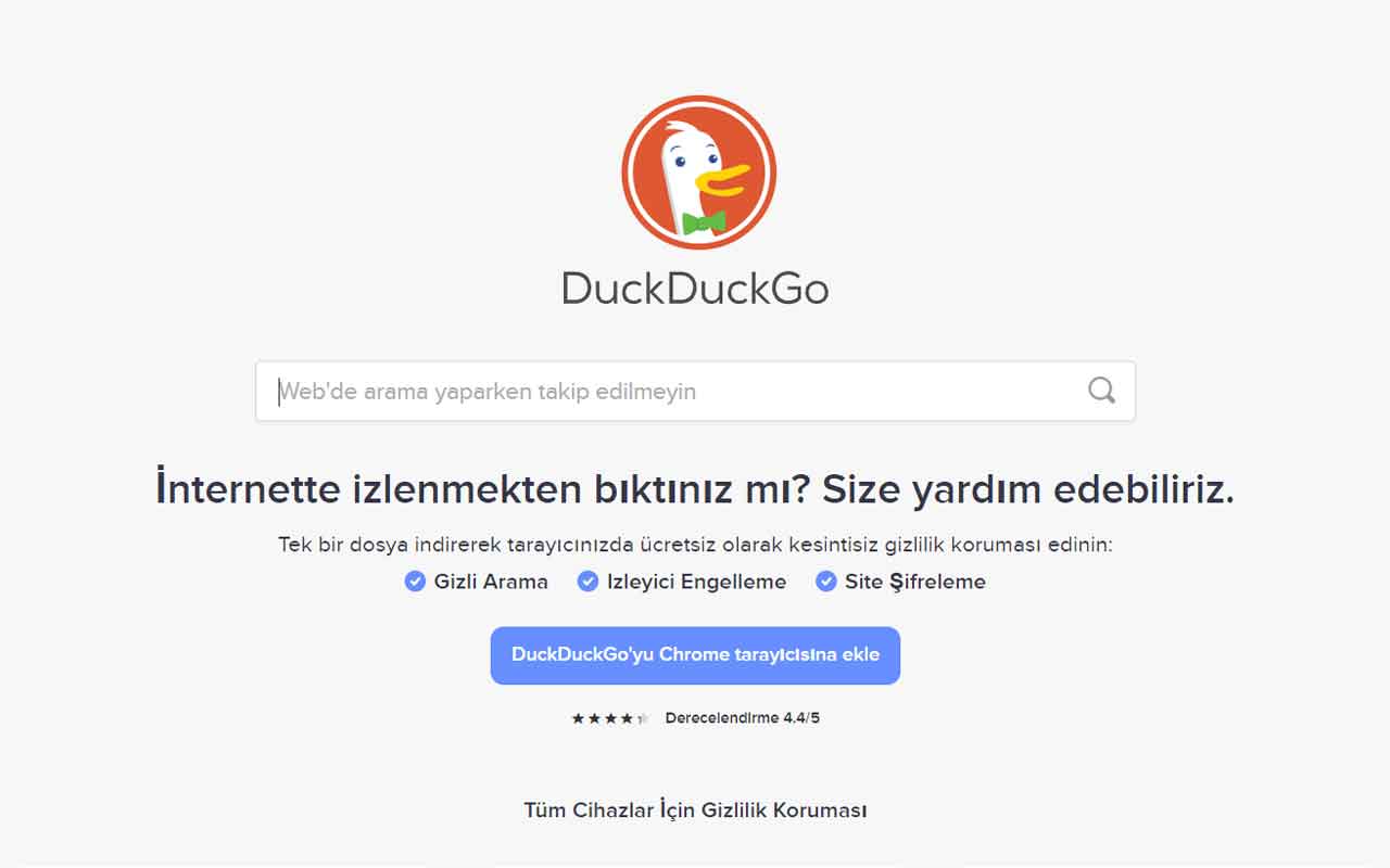 duckduckgo arama motoru