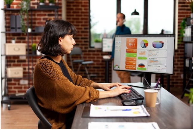 Woman on computer