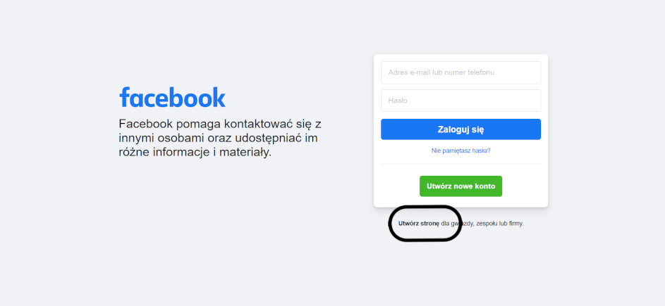 Zakładanie konta na Facebooku