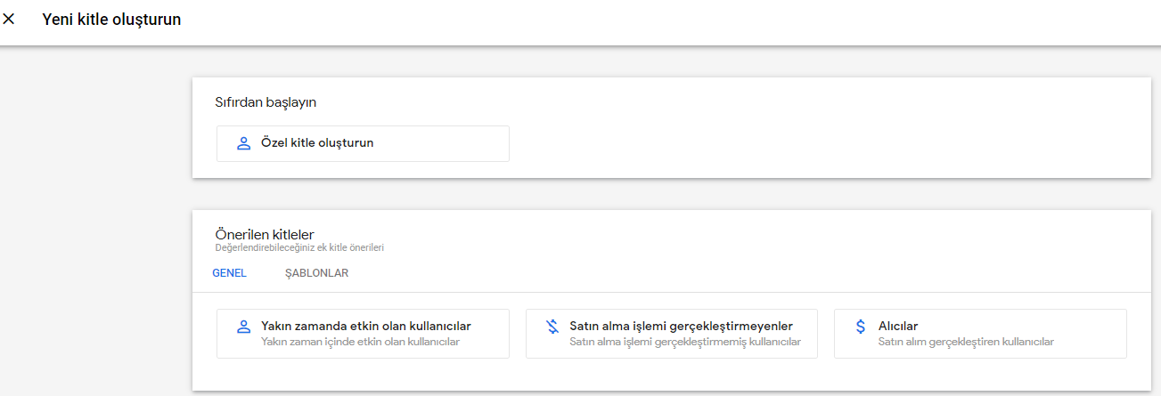 google analytics 4 kitle nasıl oluşturulur 3