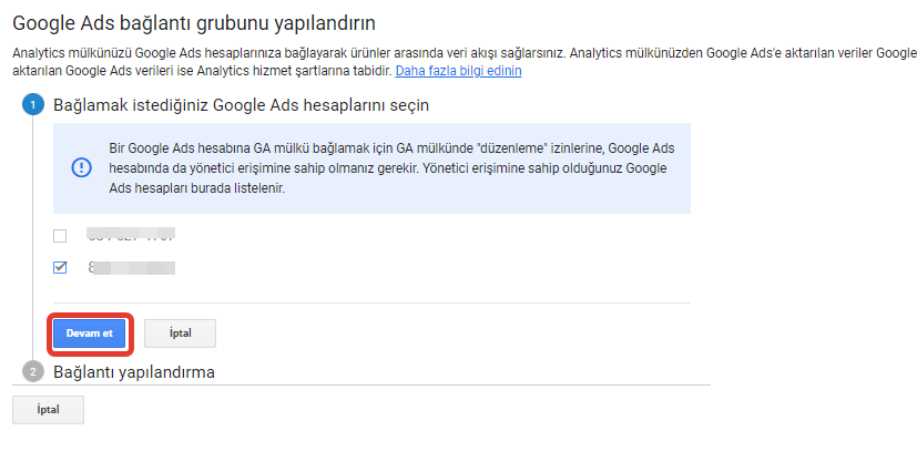 google ads ile google analytics hesabı nasıl bağlanır 2