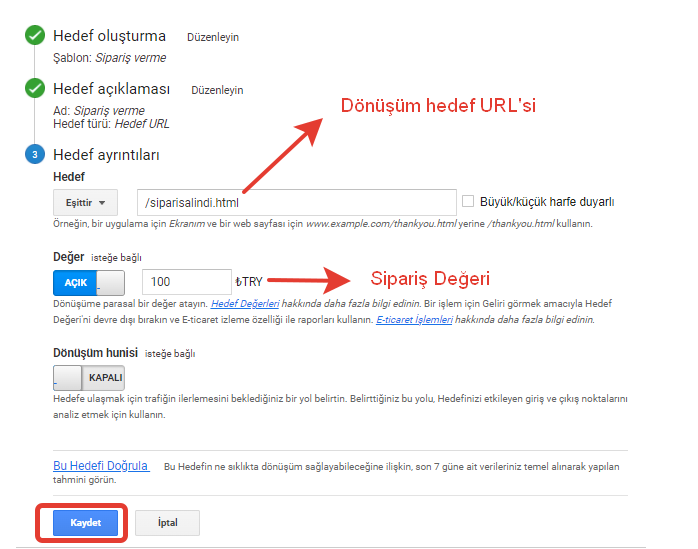 google analytics hedef nasıl oluşturulur 6