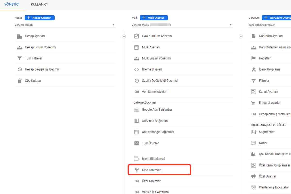 google analytics ile kitle nasıl oluşturulur 3