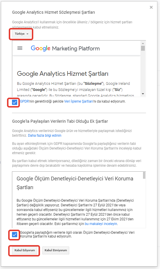 google analytics kurulumu nasıl yapılır ekran görüntüsü 2