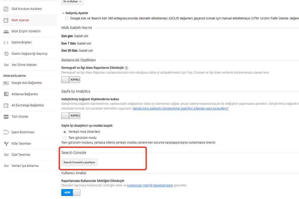 google analytics ile google search console nasıl bağlanır 3