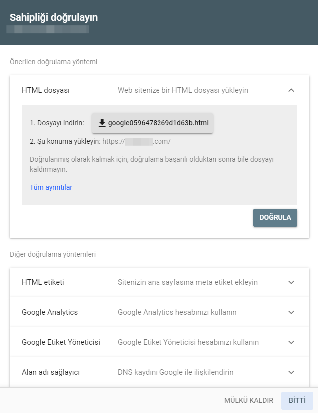 Google search console dogrulama kodu nasıl eklenir