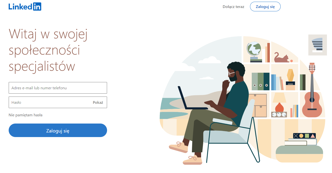 LinkedIn - strona główna
