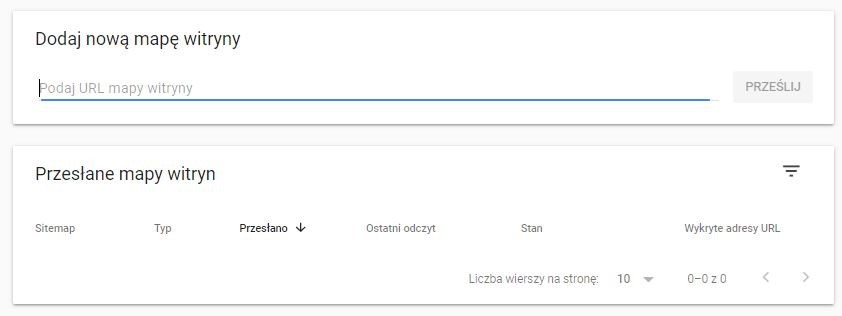 Dodawanie mapy strony w Google Search Console