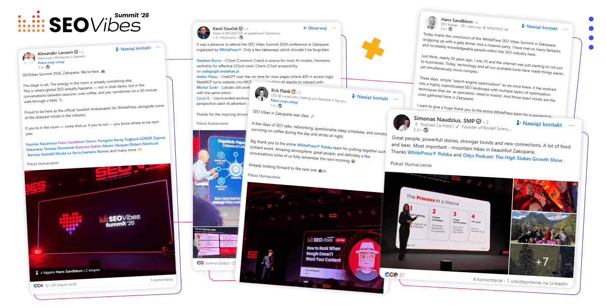 Social media mentions about SEO Vibes Conference