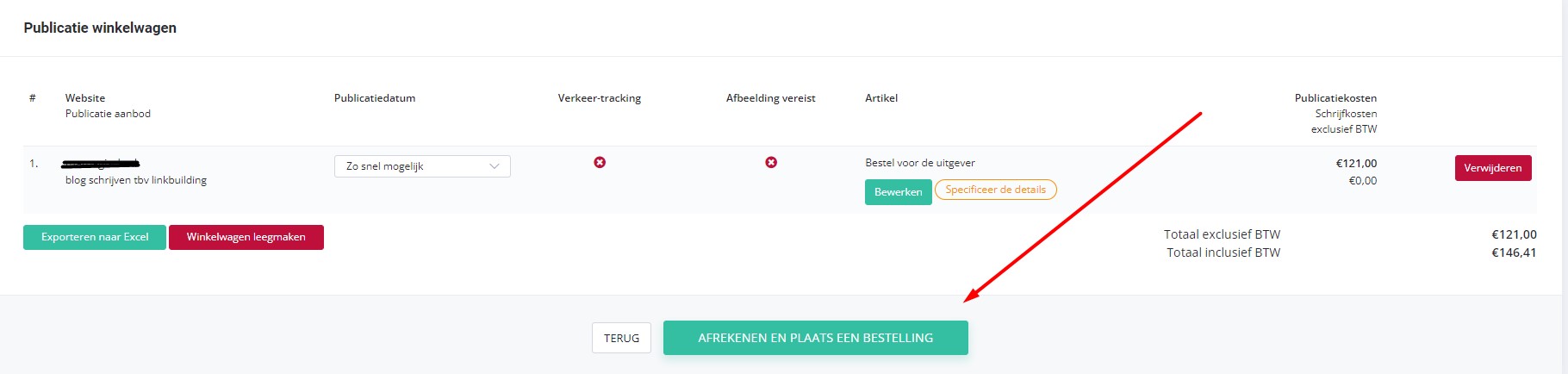 Bestelling plaatsen bij WhitePress