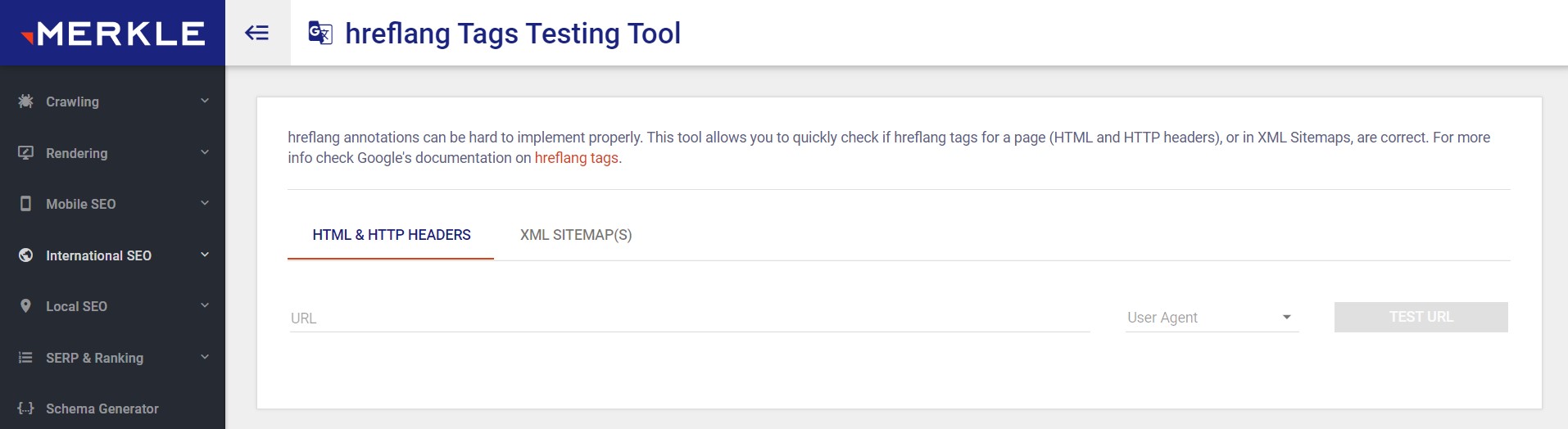 Hreflang tags testing tool