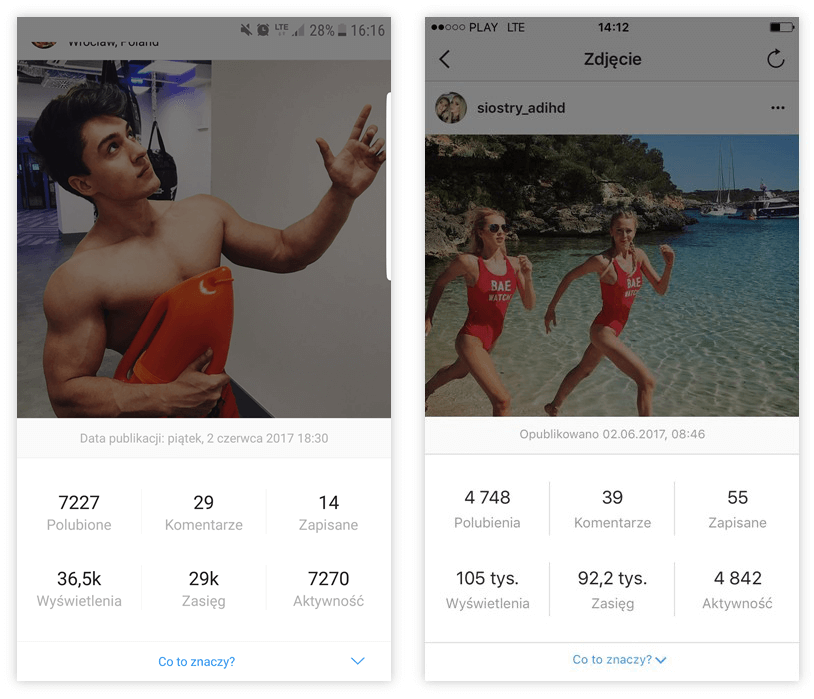 statystyki na instagramie