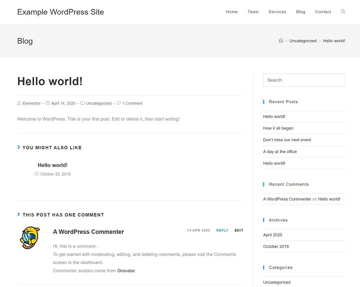 Motyw WordPress - Ocean