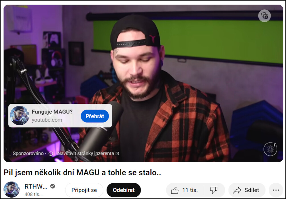 Sponzorované video na YouTube RTHWLDN