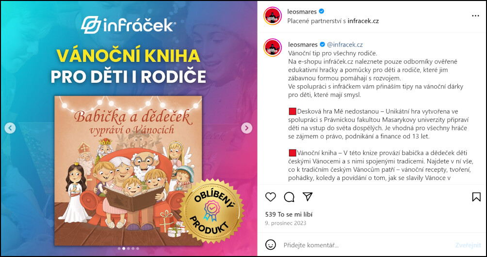 Sponzorovaný obsah v influencer marketingu instagram