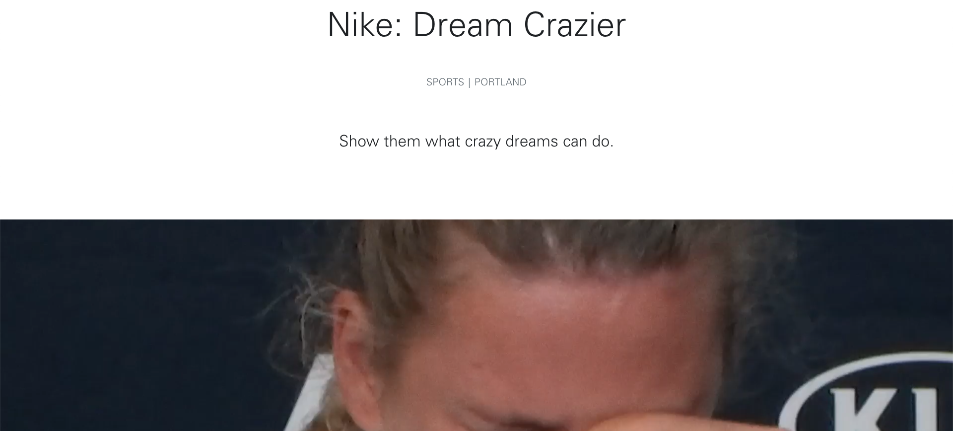 Dream Crazier Kampagne - Nike